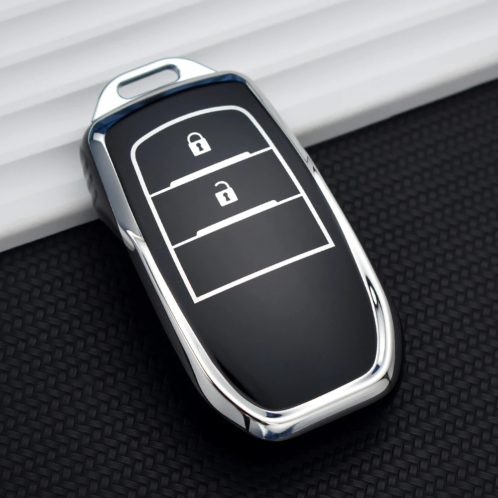 

2-кнопочный чехол для автомобильного ключа из ТПУ для Toyota Yaris Cross Hilux Innova Fortuner Camry Land Cruiser 200 300 Prado Crown TLK 200