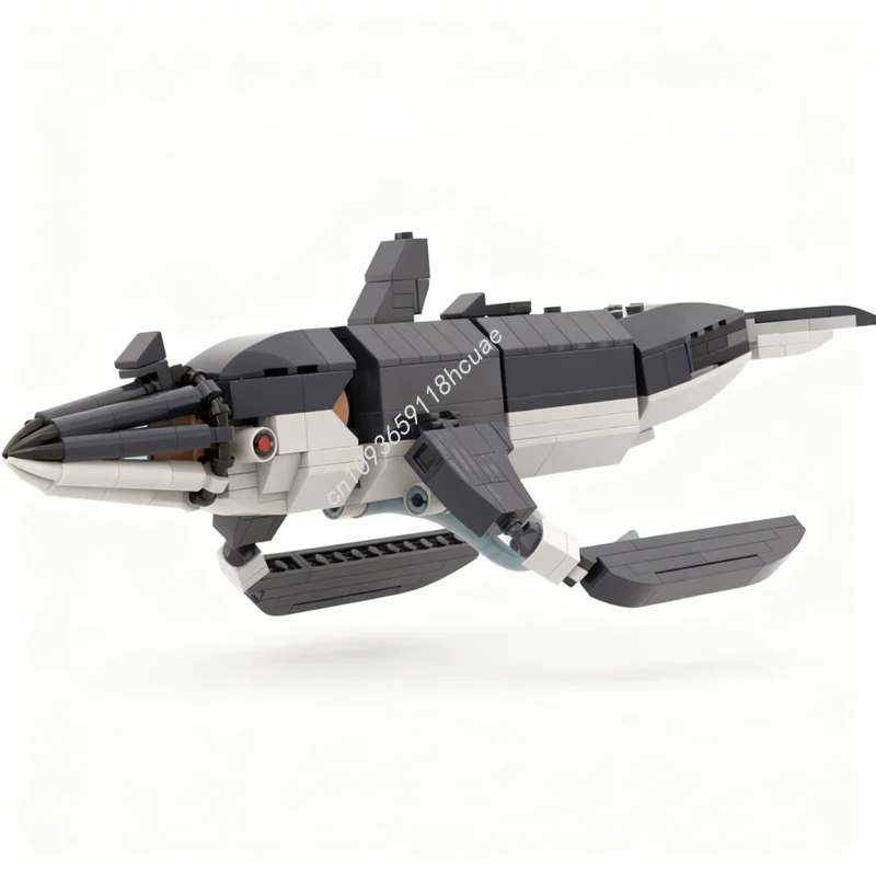 Фото 270 деталей MOC-конструктор: Модель Squidshark Subnautica Below Zero, архитектурные игрушки, креативный набор для самостоятельной сборки, подарки на праздники №1
