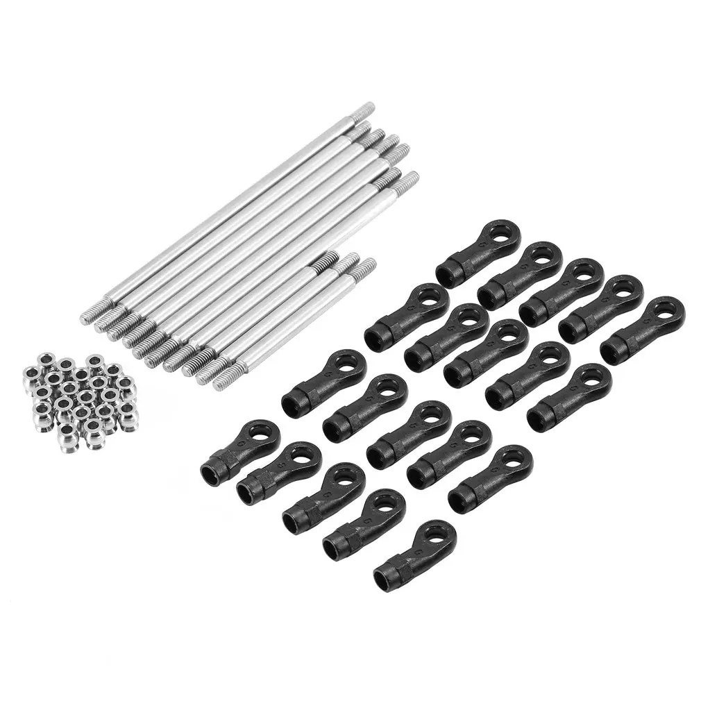 

313/324mm Metal Link Set Sturdy Vehicle Linkage 5mm Steering Rod With Nylon End For 1/10 Axial SCX10 II 90046 RC Crawler