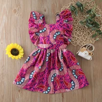 african traditional toddler girls dresses 2022 summer fly sleeve casual party dress kids girls ankara princess dresses 1 6y