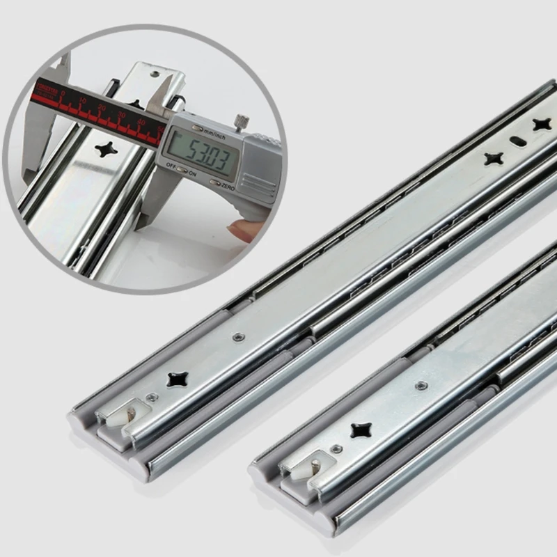 With Lock Full Extension Ball Bearing 1-pair Drawer Rails Ru