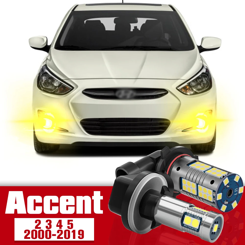 

2pcs Front Fog Light Accessories LED Bulb Lamp For Hyundai Accent 2 3 4 5 2000-2019 2006 2007 2010 2011 2012 2013 2014 2015 2016