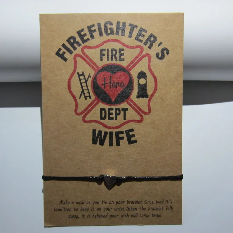

Fire Fighter Gift wife Wish Bracelet Appreciation Gift Fire Academy Graduation Gift, Fire Department,