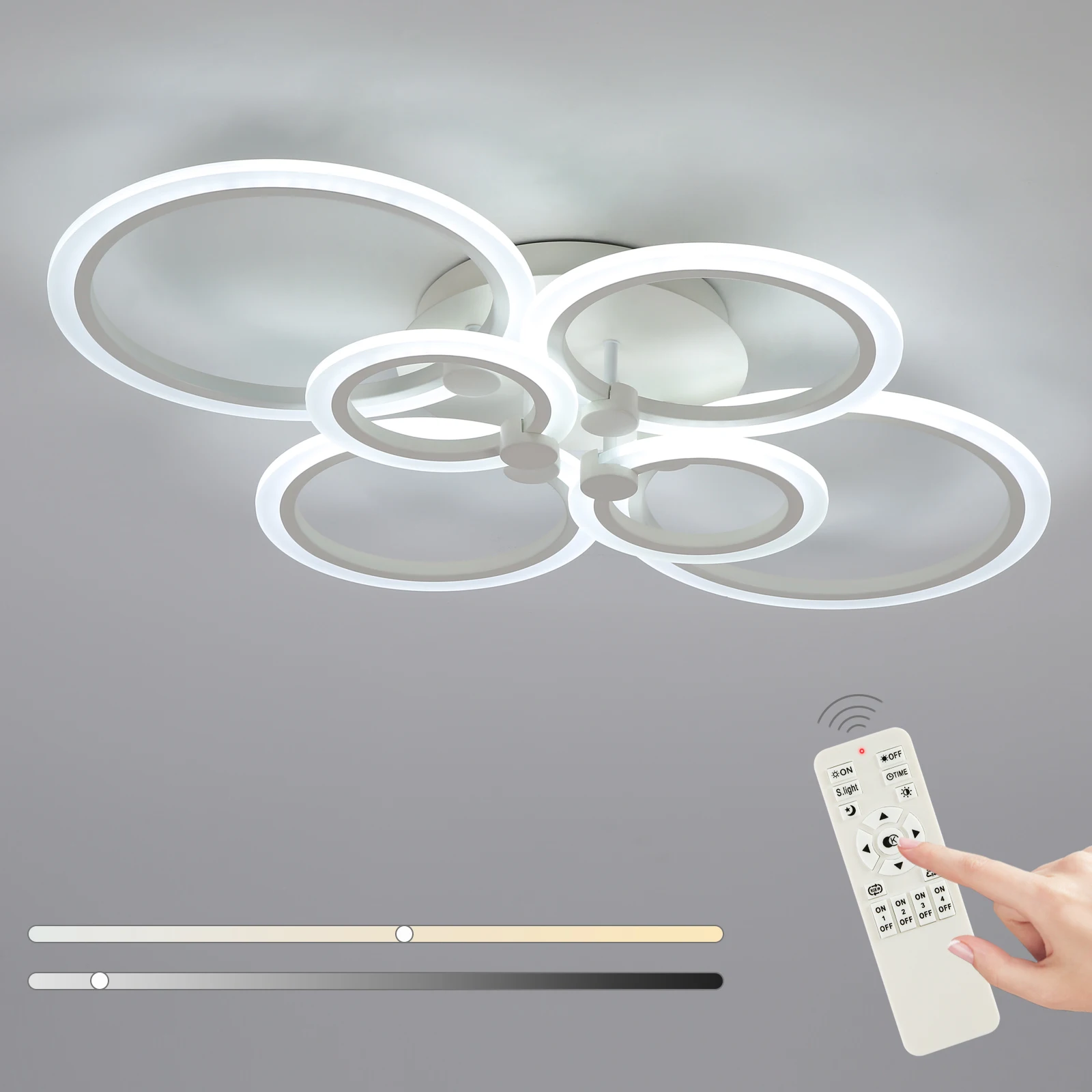 

Contemporary LED Ceiling Lights Three Color Dimmable With Remote Living Room Study Balcony Home Decoration Lamp