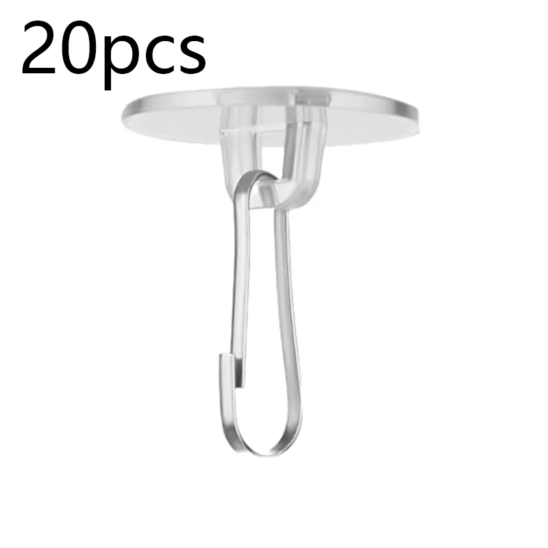 Липкие настенные крючки из ПВХ, прозрачные, 100 шт