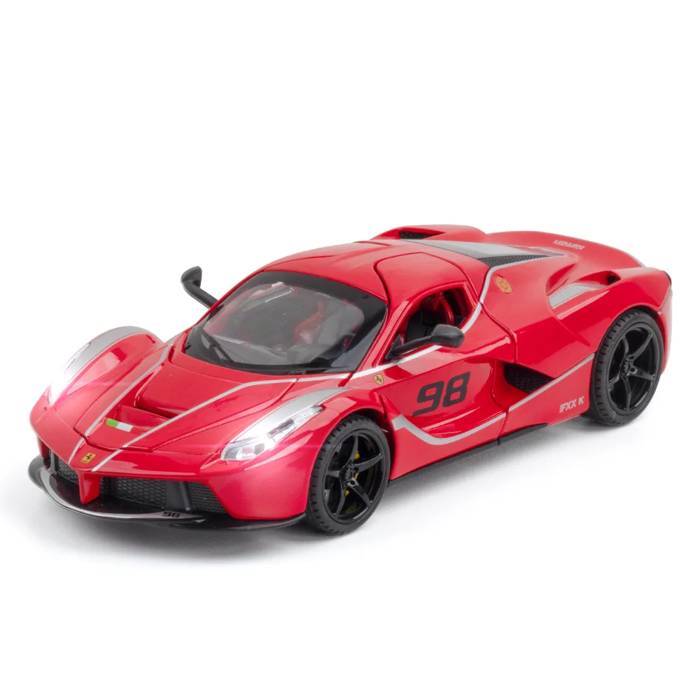 

1:22 Ferrari FXX K sports car High Simulation Diecast Metal Alloy Model car Sound Light Pull Back Collection Kids Toy Gifts