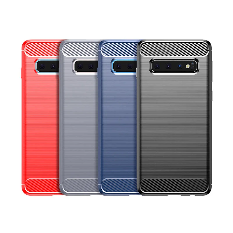 

Противоударный мягкий чехол из углеродного волокна для Samsung Galaxy S10 Lite S20 Ultra S10E Plus