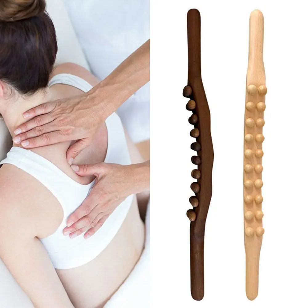 

Effective Handheld Self-Massager Wooden Massage Tool Gua Sha Massage Stick Massager