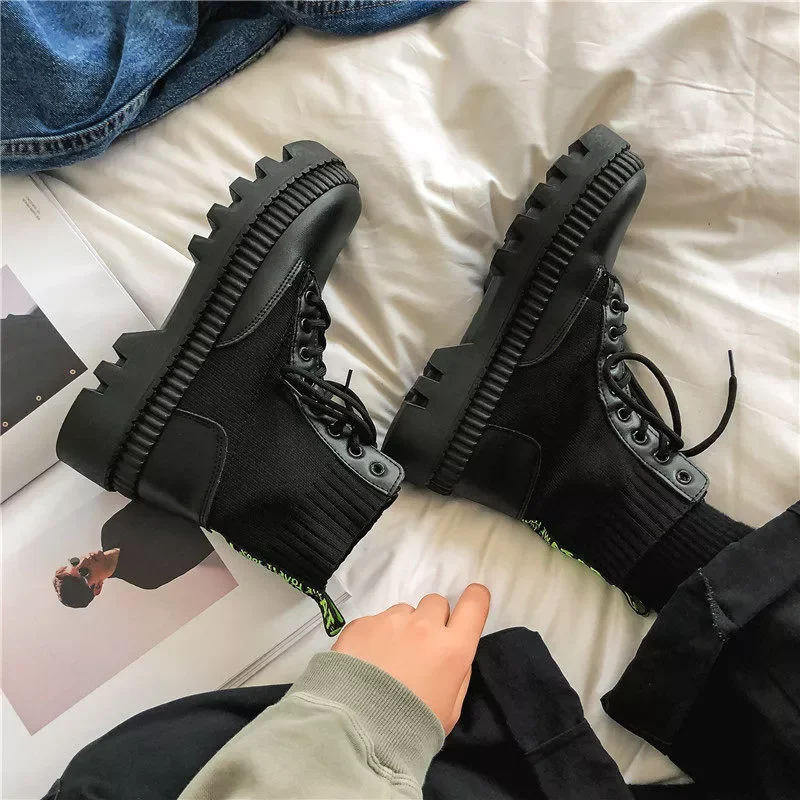 

Leather Sock Men's Ankle Boots Men Shoes for Mens Sneakers Autumn Winter Vintage Classic Male Casual Motorcycle Footwear