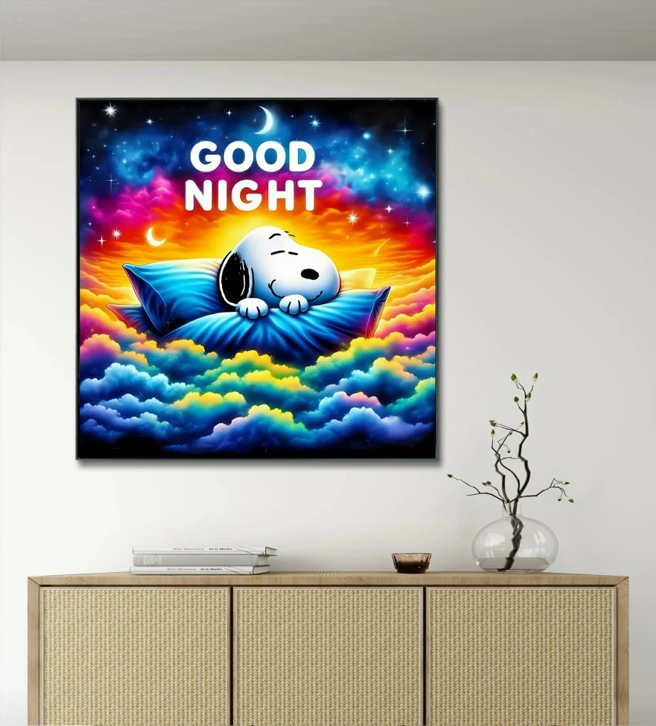 5D DIY Алмазная Живопись Вышивка Крестиком Полная Круглая Дрель Мультфильм Снупи