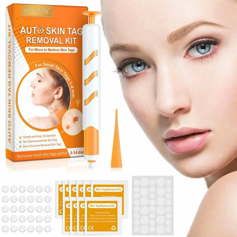 Набор для безболезненного удаления бородавок Miicro, мягкая гладкая ручка для кожи с резиновым кольцом, чистящие салфетки, набор наклеек для ухода за кожей
