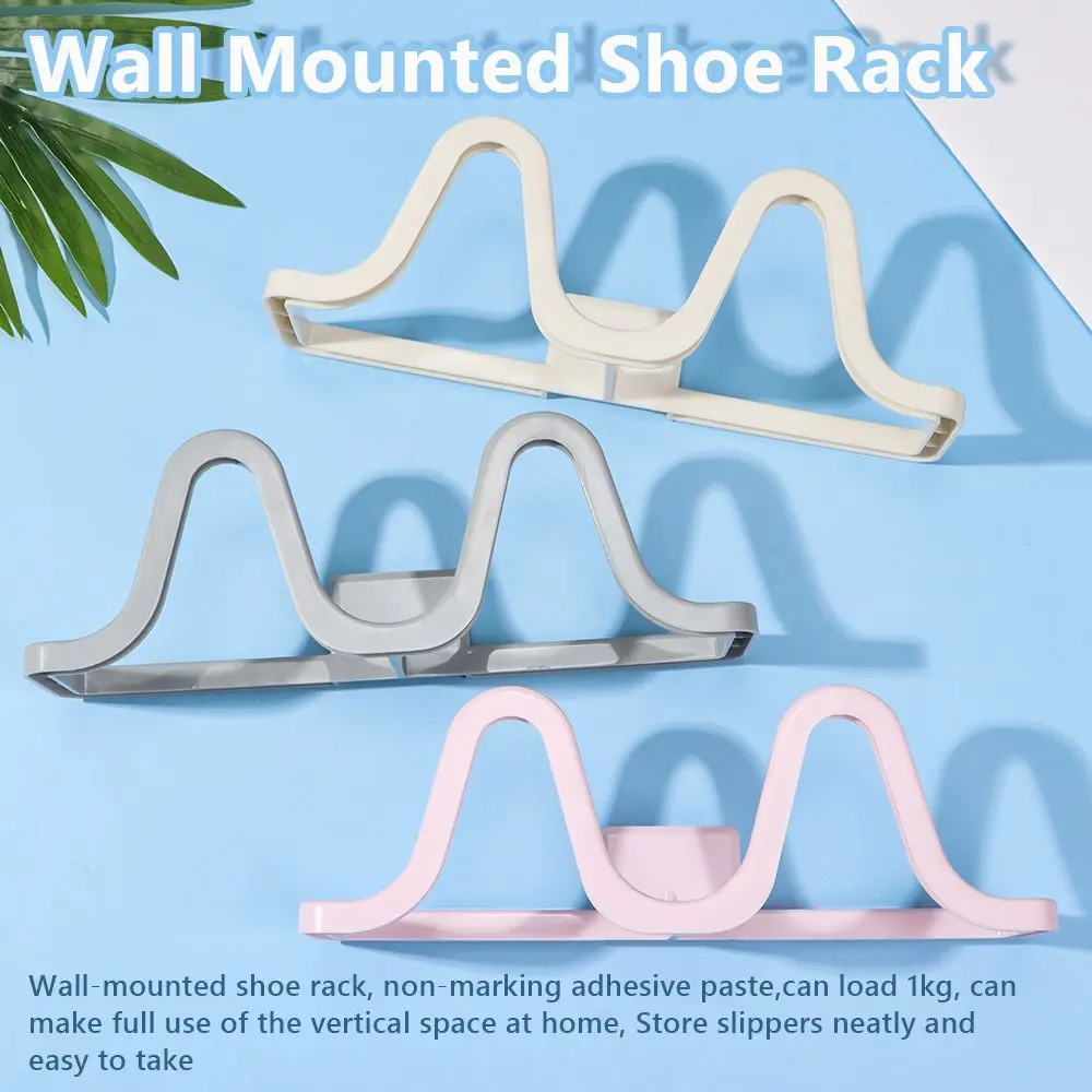 

Saving Home Supplies Bathroom Accessories Punch-free Wall Mounted Shoe Rack Shoe Organizer Slippers Hanger Storage Rack