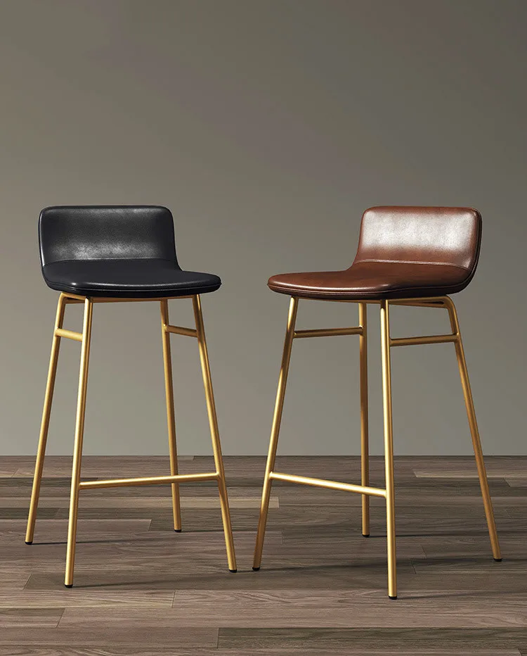 

Nordic Modern Minimalist Light Luxury Ins Bar Chair Stool Loft Retro Restaurant Golden Wrought Iron Bar Stool