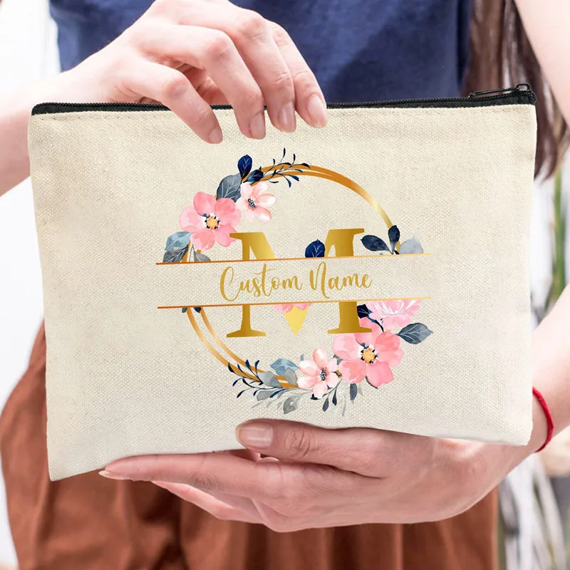 Индивидуальные индивидуальные уникальные парусиновые косметички сделай сам