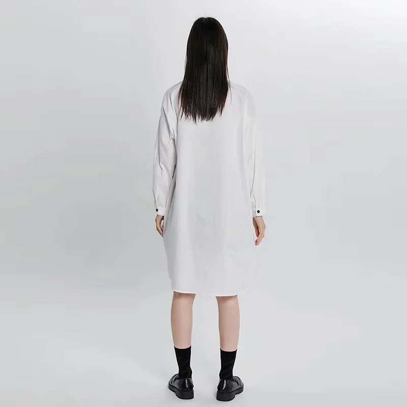 Европейские товары юбка-рубашка в иностранном стиле контрастных цветов с