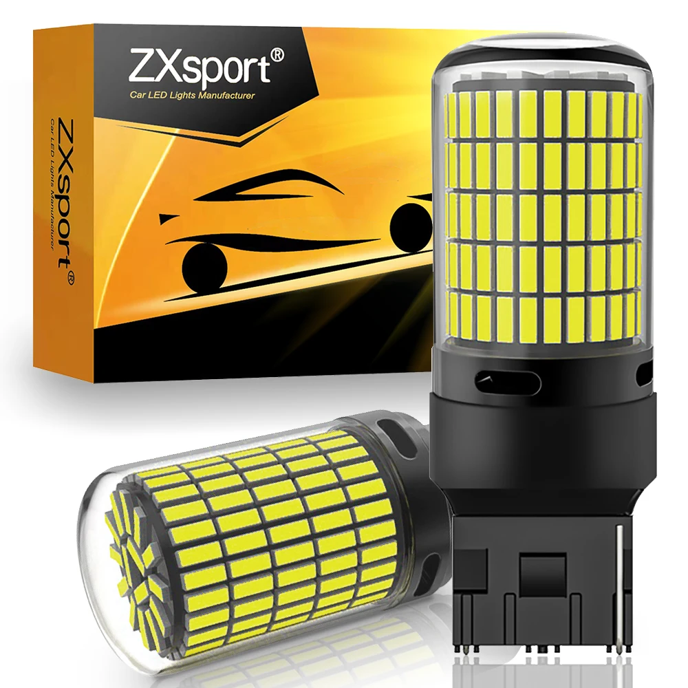 

2PCS 3600LM T20 7443 W21/5W 7440 W21W LED Bulb For Audi BMW Volkswagen Lada Ford White Red DRL Daytime Running Light Backup Lamp