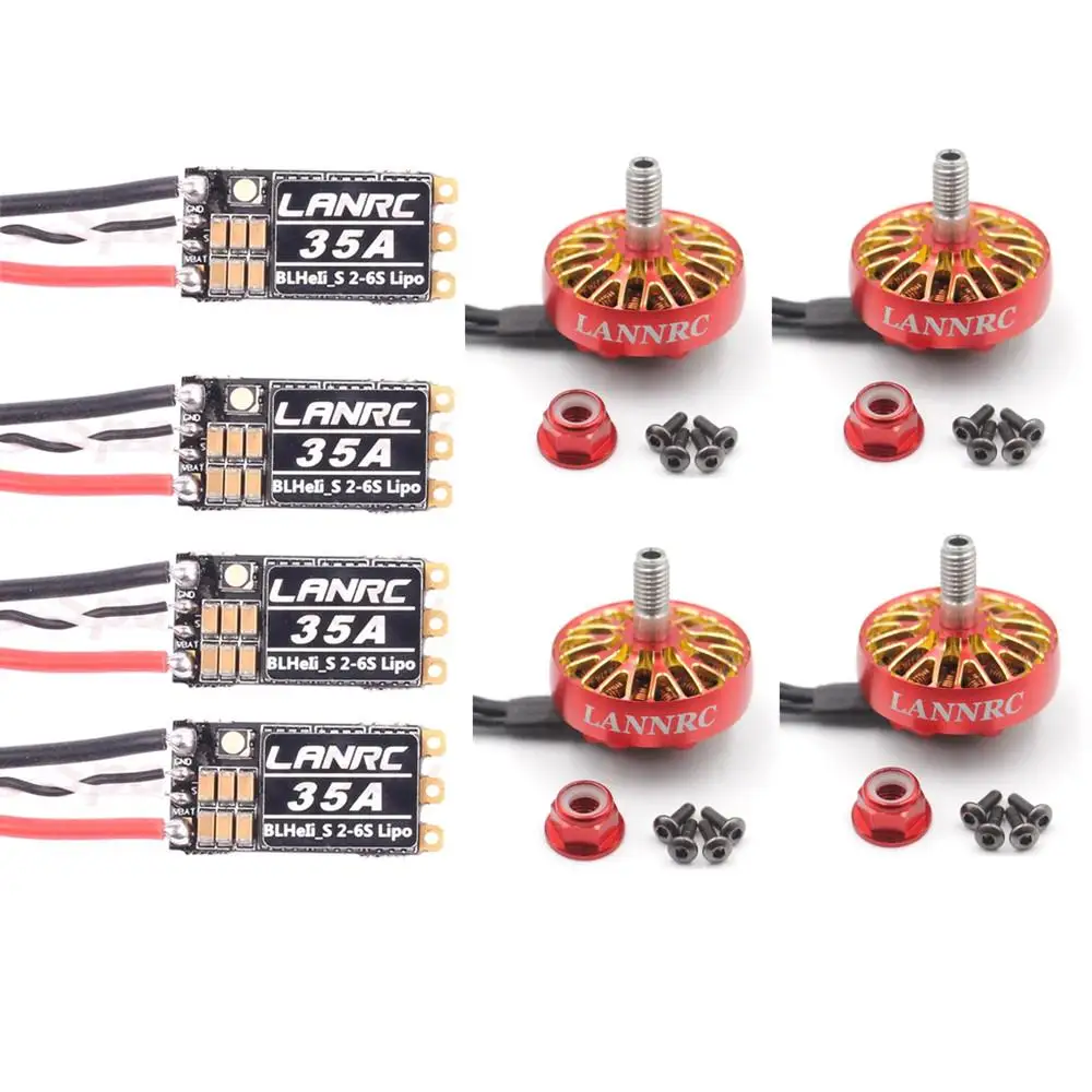 

4pcs 2203.5 1650kv/2500kv/3600kv 3-6s Lipo Brushless Motor 35a/45a Blheli_s 2-6s Lipo Esc For 5inch 6inch Race Through Drones