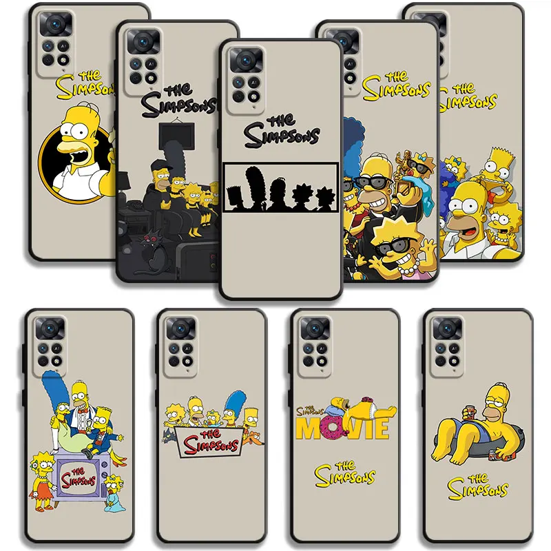 

The Simpsons Fashion Black Style Photo Case For Xiaomi Redmi Note 11T 11S 11 10 8 Pro 9 9S 9T 8T for Mi 10 8 9A 9C 10C K40 K50