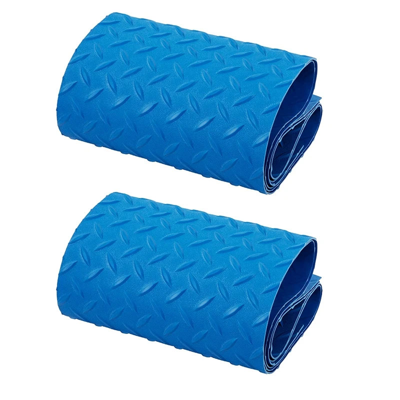 

2 Rolls Of Pool Ladder Mat- 2.5Mm Thickened Swimming Pool Step Mat With Non-Slip Surface, Vinyl Stairs Protection Pad