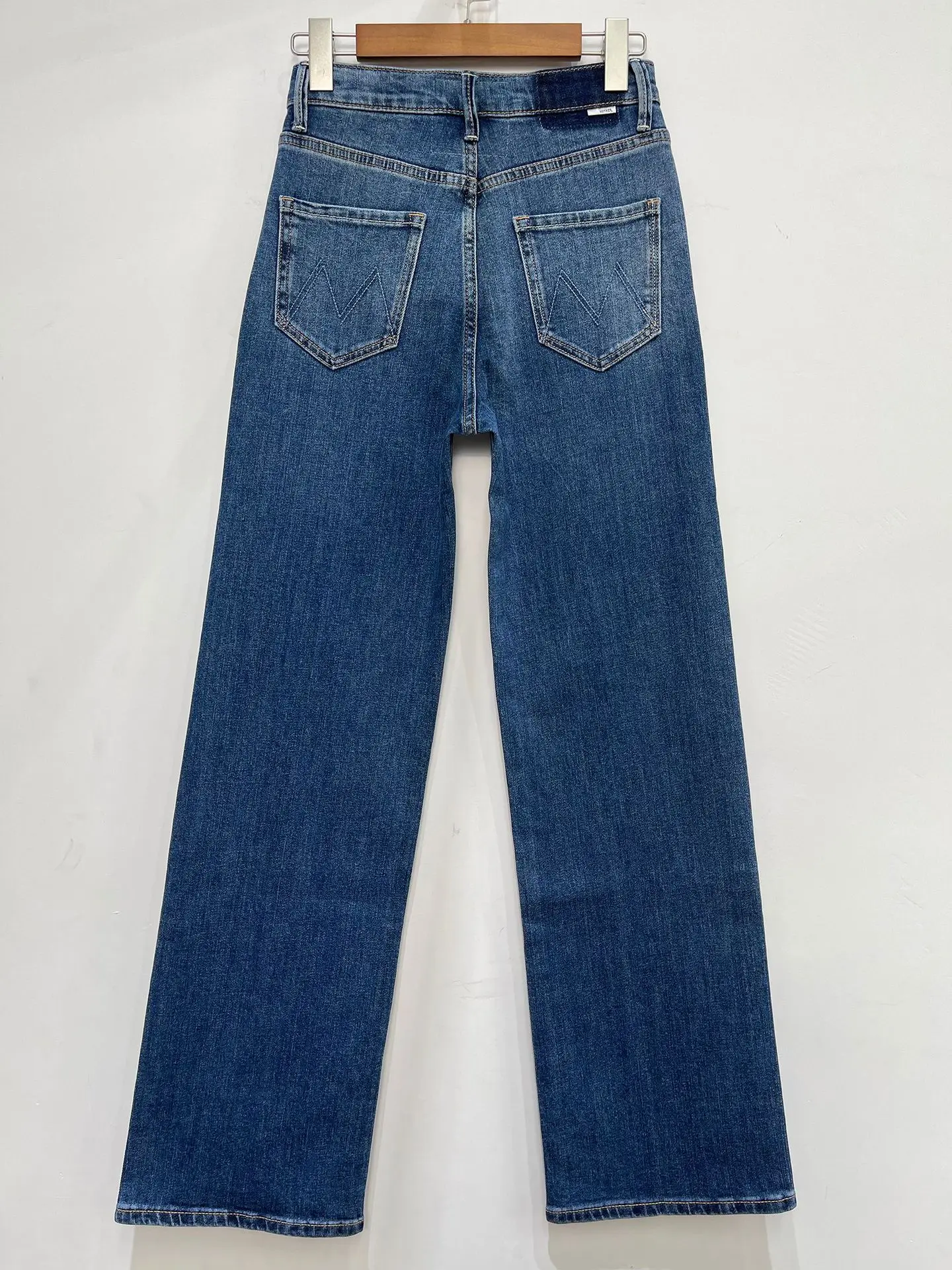 Women high waist loose jeans fashion Versatile lady Straight denim pants images - 6