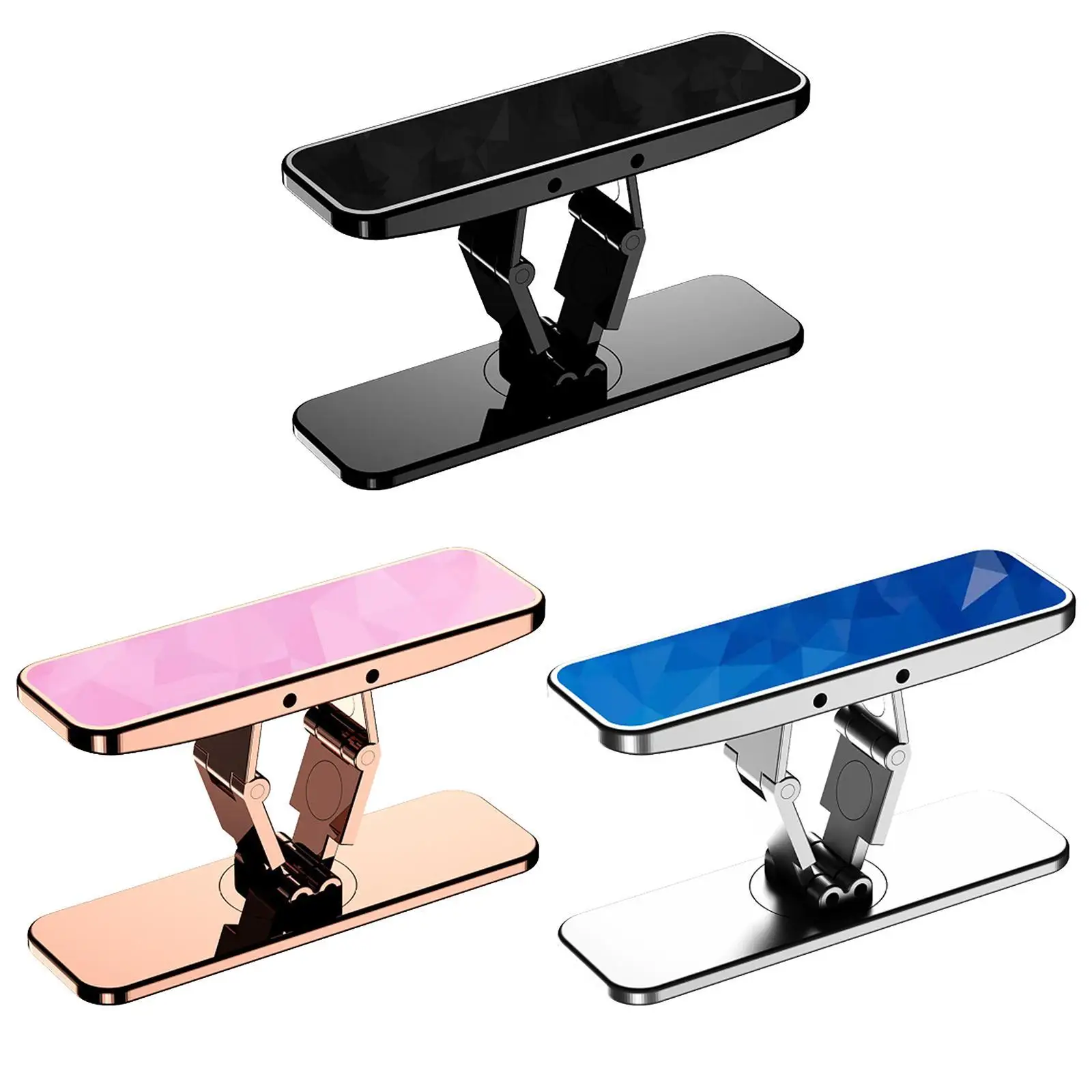 

Mini Folding Phone Holder Back Sticker Portable Lazy Ring Holder Metal Rotating One Word Sticker Ring Buckle