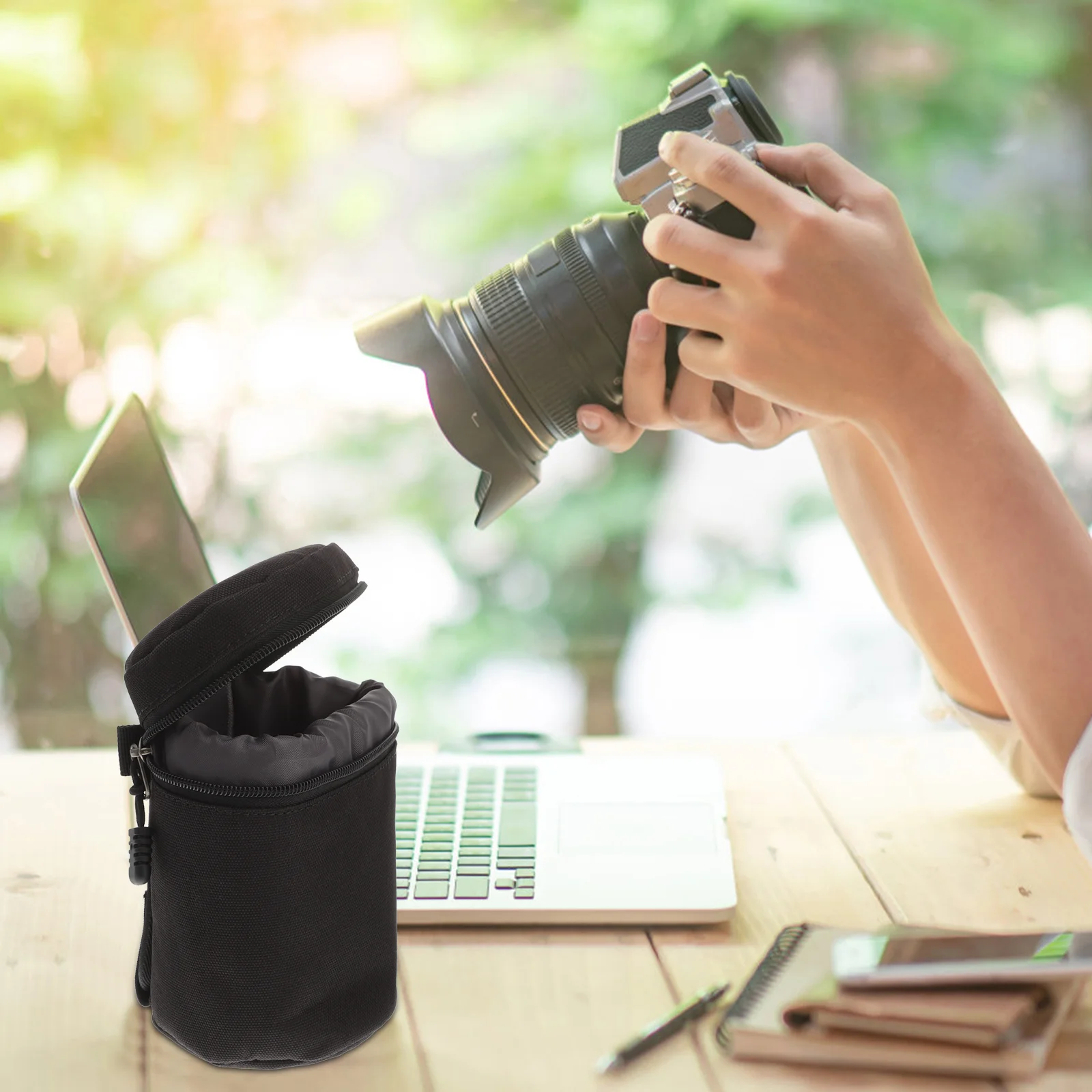 

Lens Camera Case Pouch Bag Holder Shockproof Carrying Protector Cover Box Filter Container Organizer Barrel