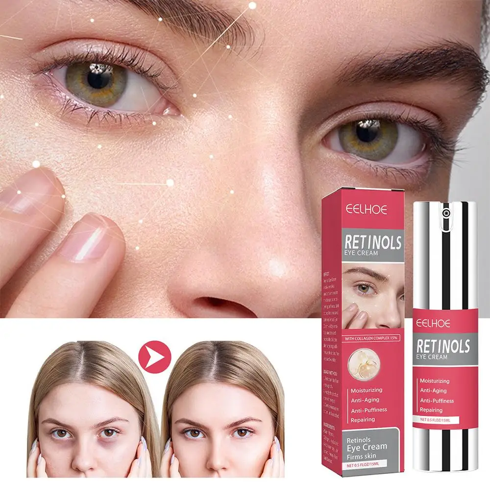 

15ml Retinol Eye Firming Cream Anti Dark Circles Eye Eye Tighten Brighten Anti-aging Skin Wrikles Cream Moisturizing Bags A5T6