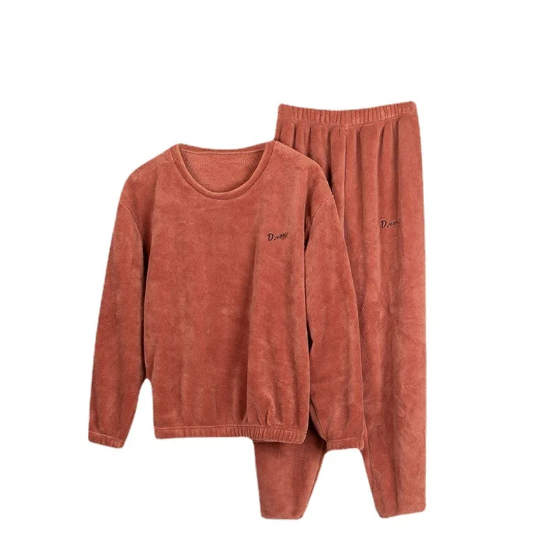 Plus Size 130KG Men's Flannel Pajamas Sets Grey Blue Crimson Home Clothes For male Plus Size Leisure Nightgown Sleepwear Suit