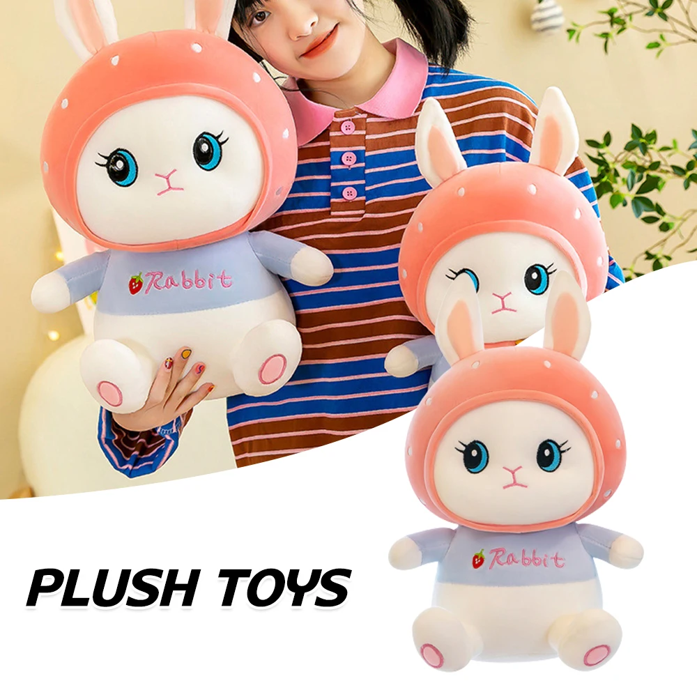 

Newborn Baby Plush Stuffed Toys Cartoon Strawberry Rabbit Early Educational Toy for Kids Girls Plush Figure Toys THJ99