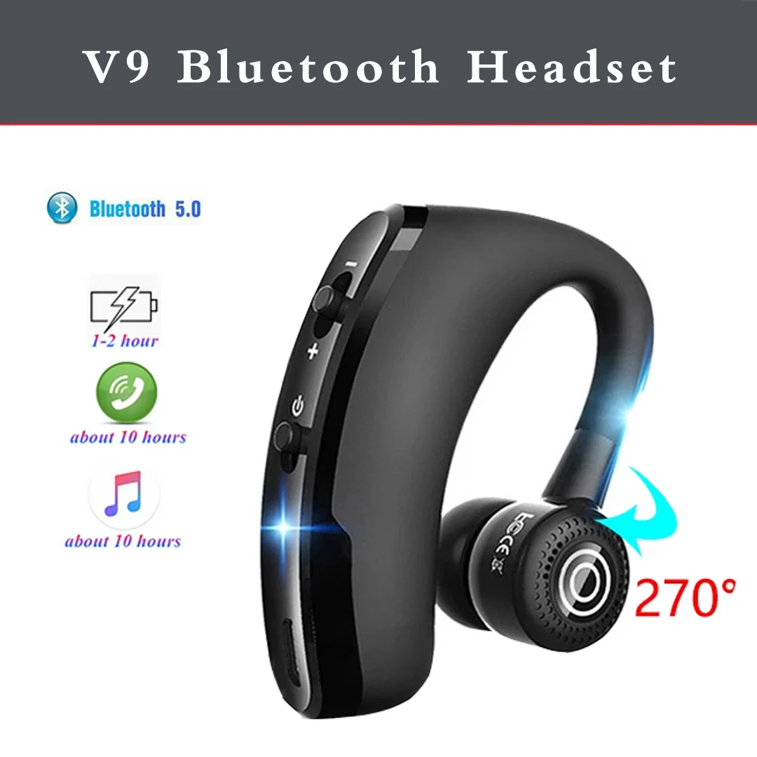 

Беспроводная гарнитура, наушники с микрофоном для всех смартфонов, спортивные наушники hands-free с Bluetooth-соединением и микрофоном