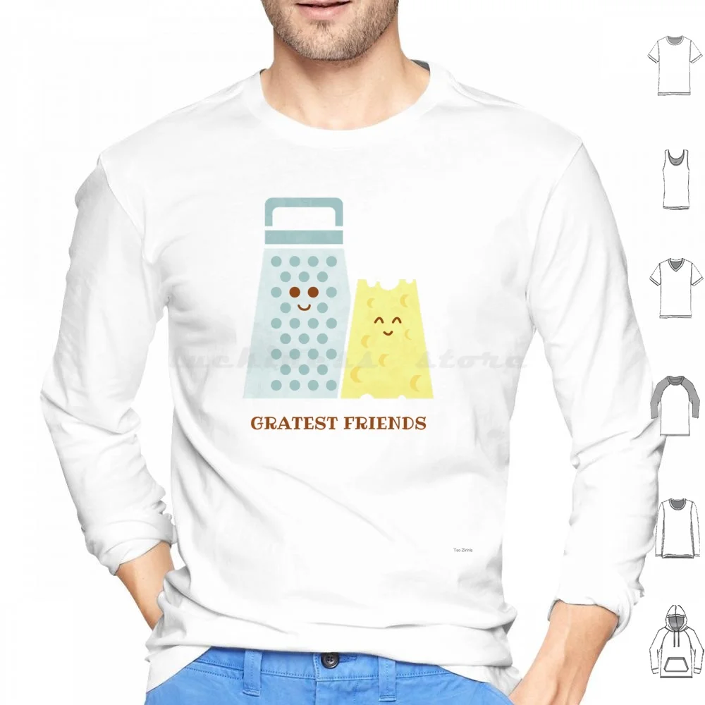 Толстовки с длинным рукавом сыром теркой