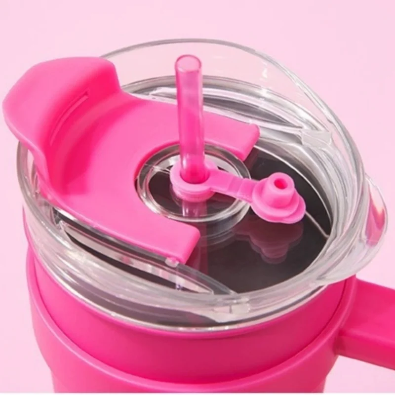 Трендовая серия Miniso Barbie гигантская соломенная стальная чашка большой емкости Bling