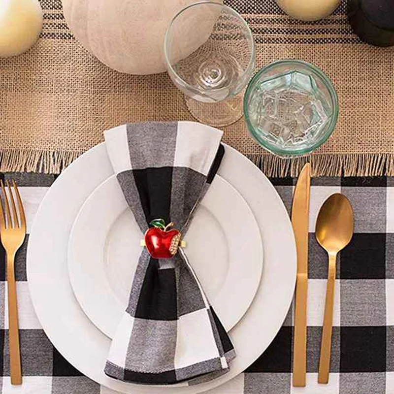 Акция! Набор из 4 кольца для салфеток кольцо с красным яблоком свадьбы