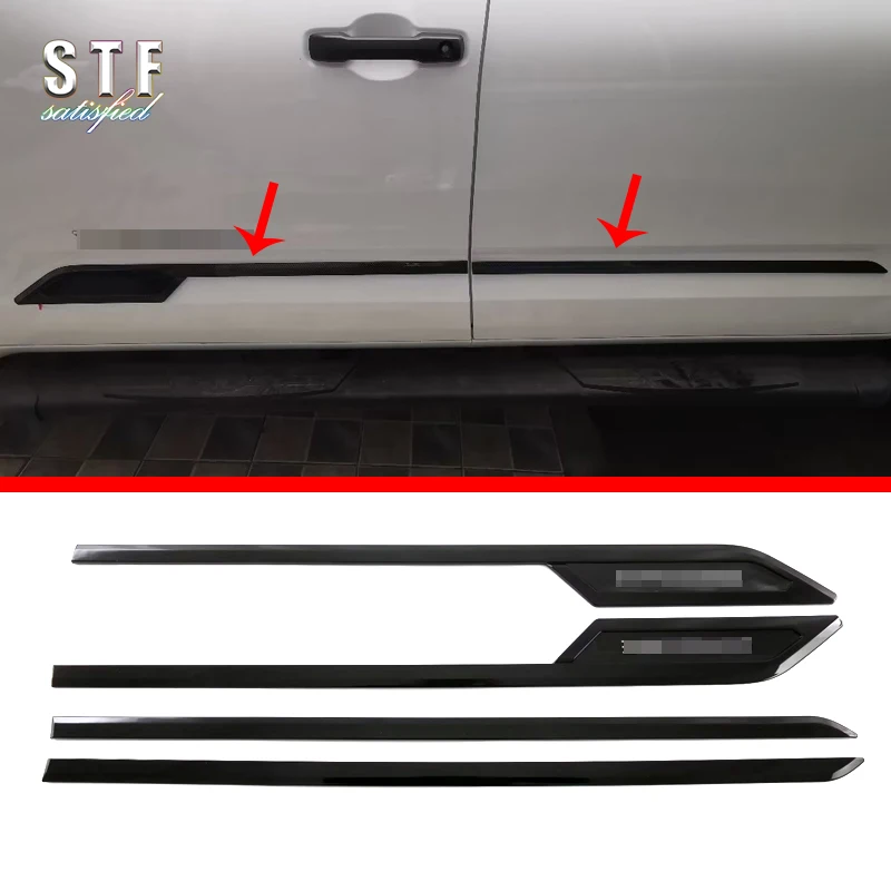 

ABS Car Decoration Side Door Line Garnish Body Molding Moulding Trim For Toyota Tundra XK70 2022 2023