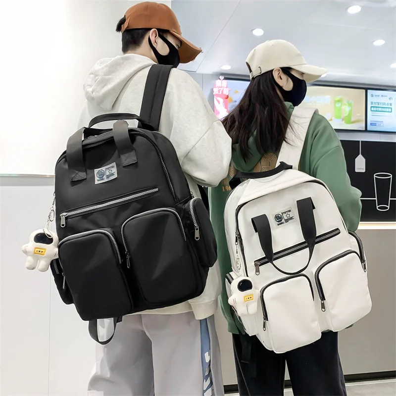 

Fashion Teenage Girl Boy School Bag Female Male Travel Backpack Women Bookbags Waterproof Nylon Ladies Bagpack Student Schoolbag