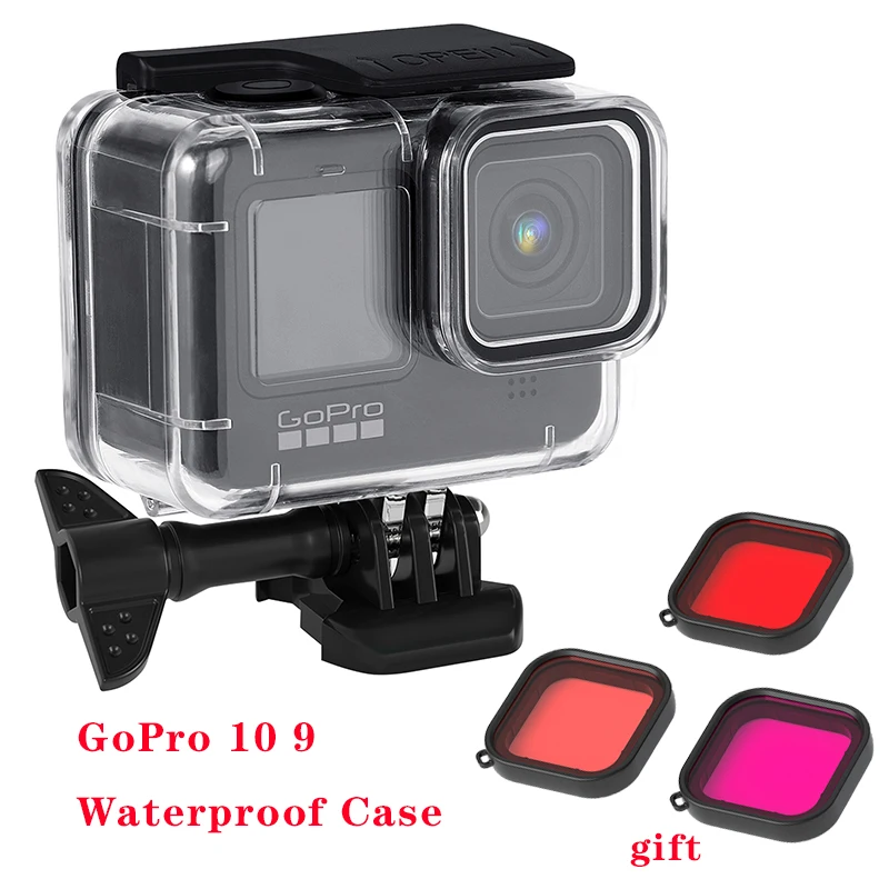 

For GoPro 10 9 Waterproof Case 40M Underwater Dive Housing Shell For GoPro Hero 10 9 Camera Accessories