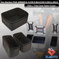 pu leather side boxes top case liner touring luggage carrier cargo pannier side case inner carpet for harley pan america ra1250