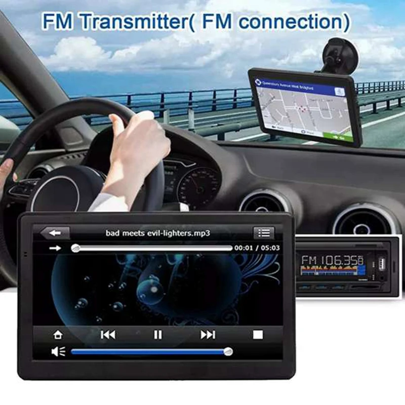 Автомобильный GPS-навигатор 7-дюймовый сенсорный экран спутниковый навигатор для