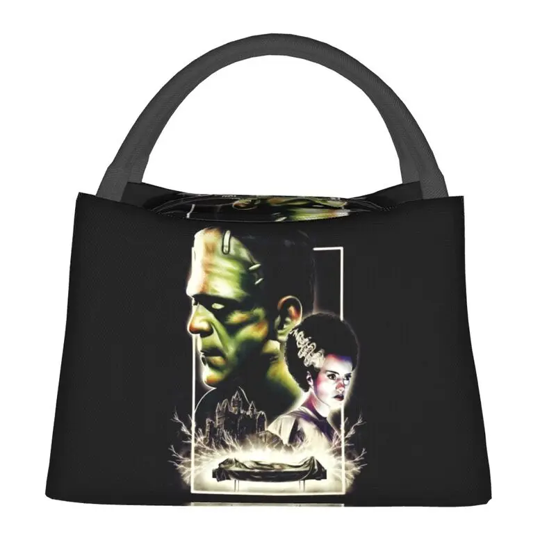 

Bride Of Frankenstein Insulated Lunch Bags for Women Science Fiction Horror Film Cooler Thermal Lunch Box Beach Camping Travel