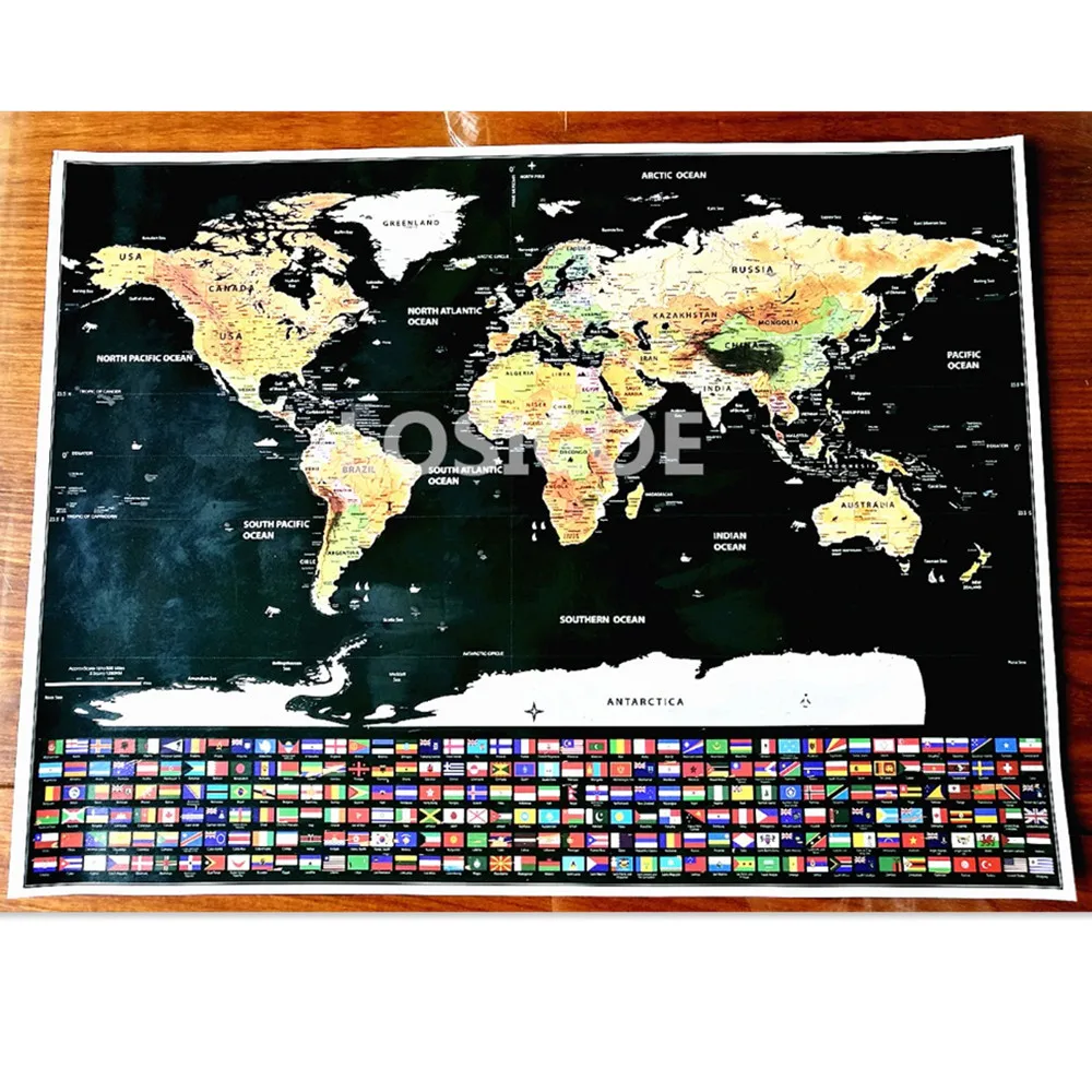 

Large World Geography Poster Deluxe Edition Scratch Painting With Scratch Off Layer Visual Travel Journal for travel Poster gift