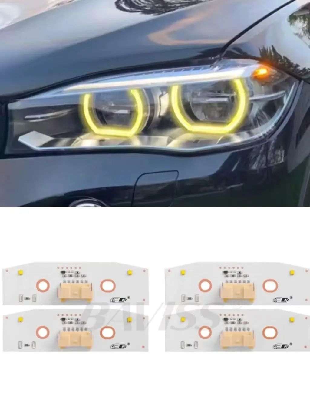 

Дневные Ходовые Огни DRL Angel Eye Для BMW X5 F15 X5M F85 X6 F16 X6M 2014-2018, Желтый, Красный