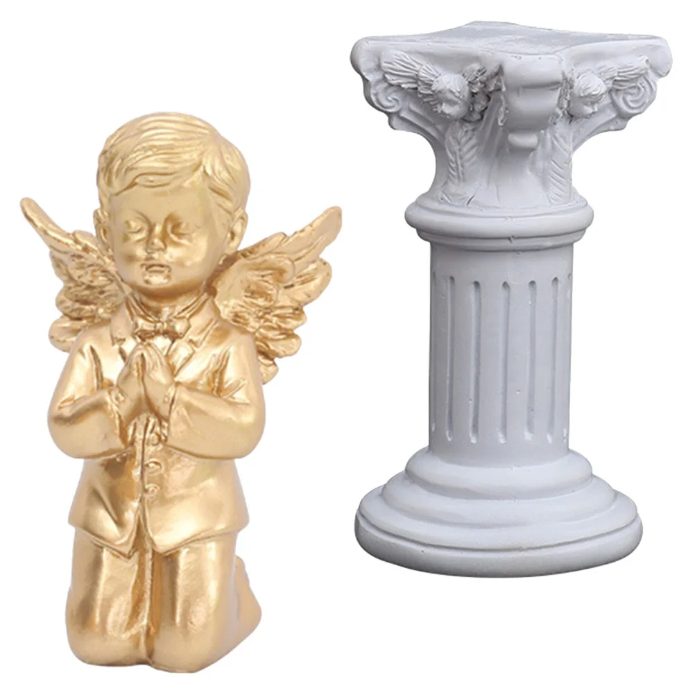 

Pillar Roman Angels Statue Column Resin Urn Planter Decoration Pastor Plaque Appreciation Sculpturegreek Stand Wedding Figurine