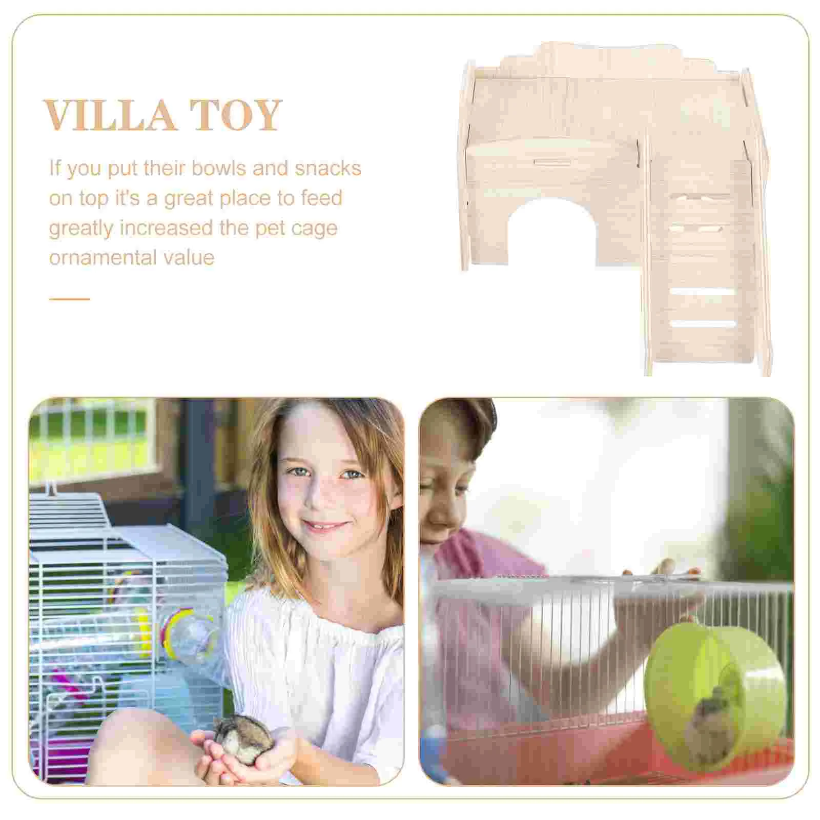 Деревянная кровать для хомяка аксессуары клетка жевательные игрушки дом кролик