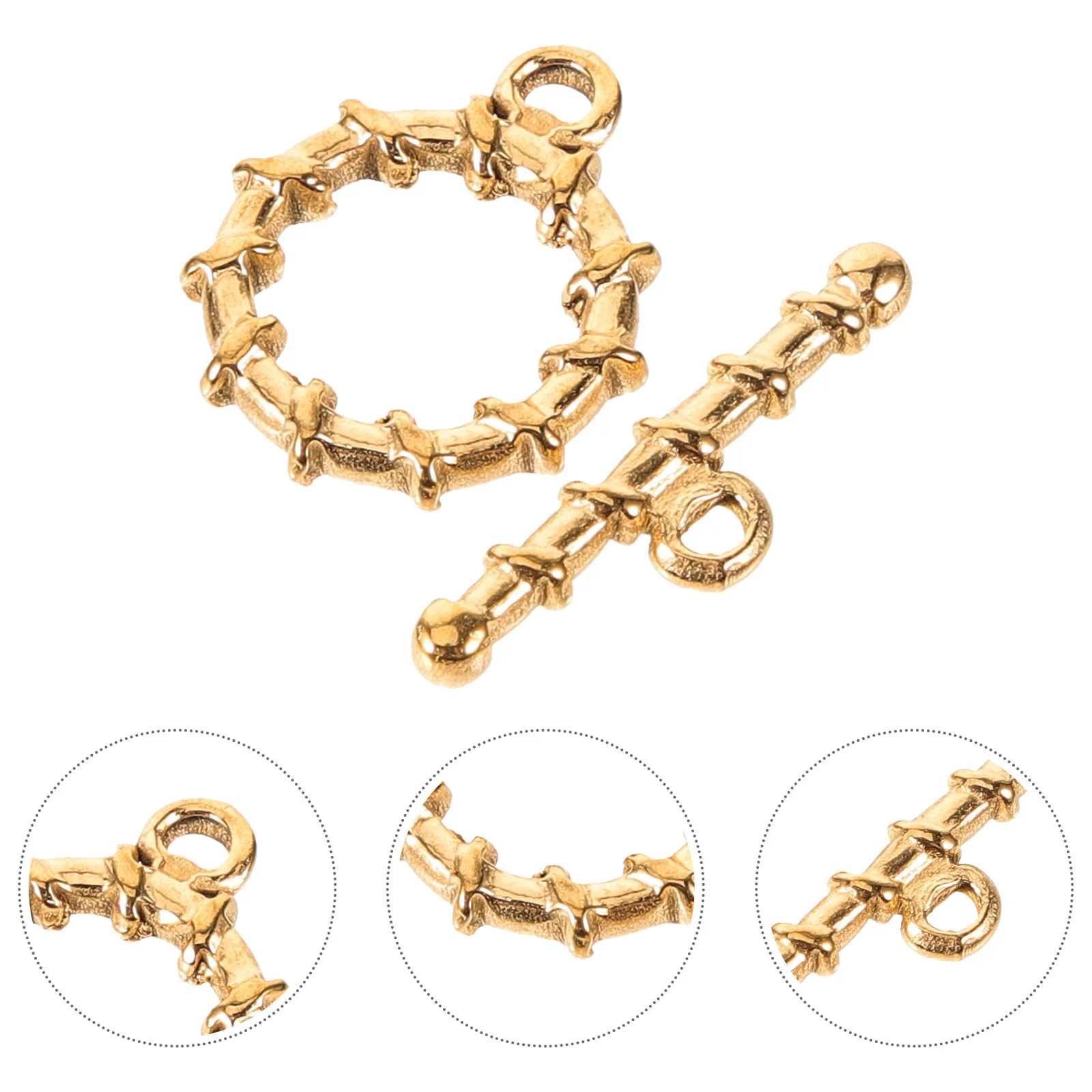 

4 Sets Stainless Steel Buckle Jewelry Clasps Connectors Bracelets Supplies Making Necklace Buckles