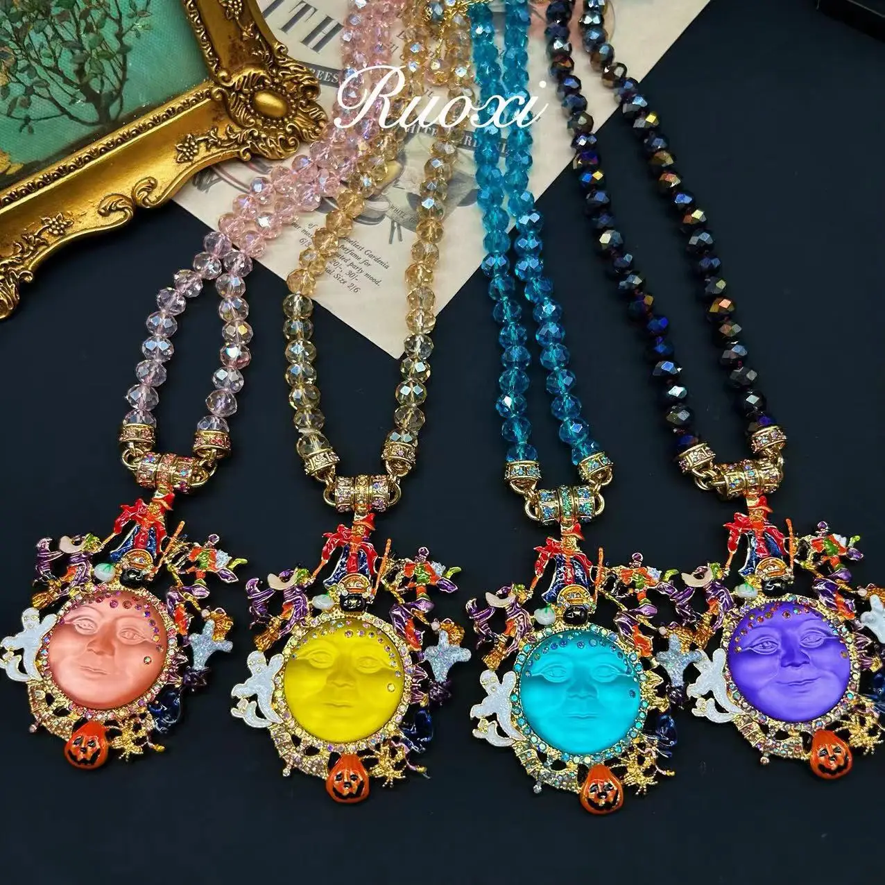 KF модный тренд винтажное красочное глазурованное эмаль фэнтези сказочное