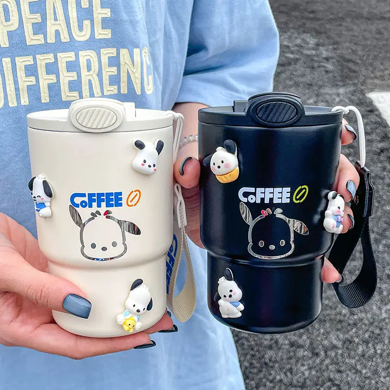 

Вакуумная чашка для кофе Sanrio для девочек, портативная чашка для воды, чашка для холодного отжима колы для мужчин, портативная чашка, Новинка