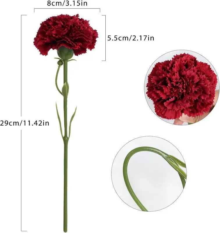 

Искусственные цветы шелковые гвоздики для свадьбы