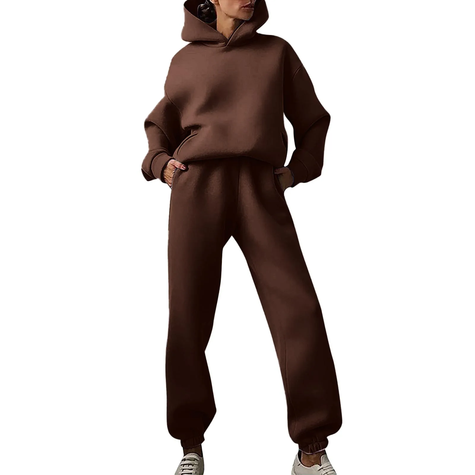 

Женские повседневные толстовки с карманами, свитшот с капюшоном, пуловер свободного кроя, Женский смокинг с длинным рукавом и комбинезон для женщин