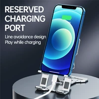 new all metal universal phone tablet stand portable foldable lazy bracket for iphone samsung ipad tablet desktop stand