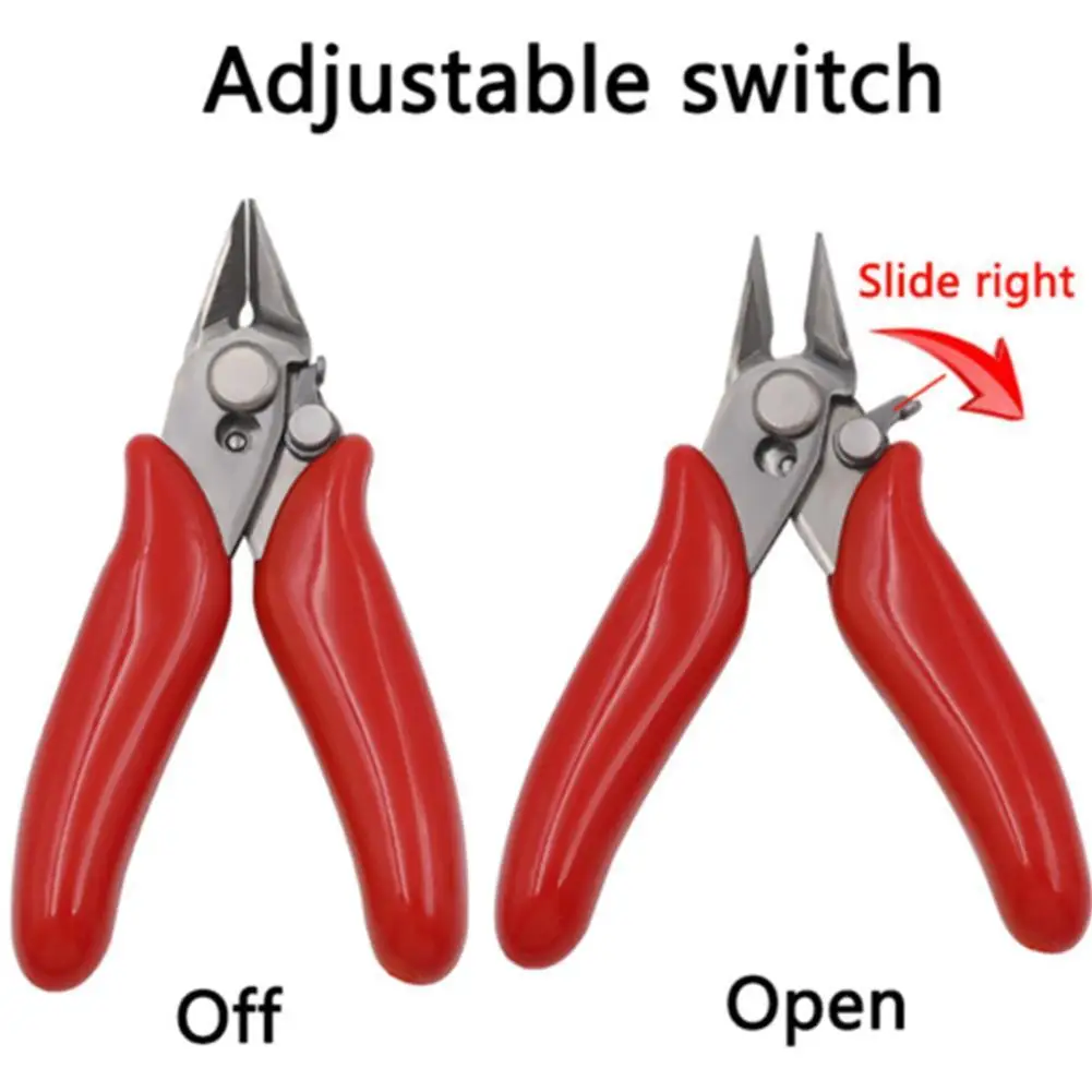 

3.5 Inch Mini Wire Pliers Cutters Slide Lock Diagonal Pliers Sharp Snips Nipper Heating Wire Insulating Rubber Hand Tools Pliers
